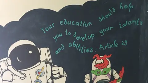 A mural at Blaenymaes Primary School