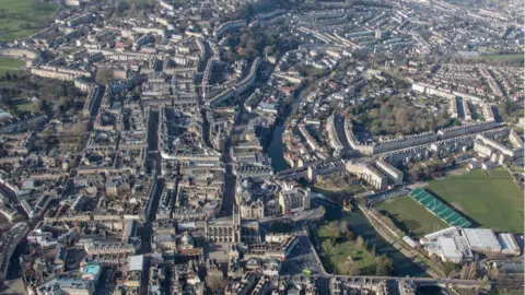 Getty Images An aerial view of Bath in Somerset