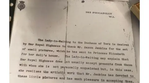 Margaret Jenkins Royal letter