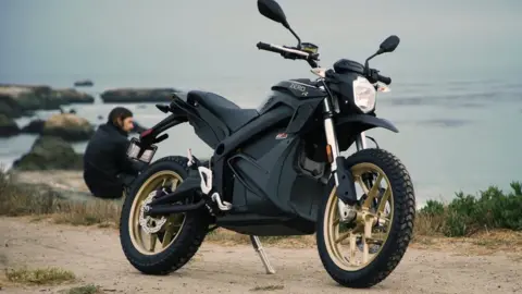 Zero Motorcycles Zero Motorcycles bike standing next to the sea