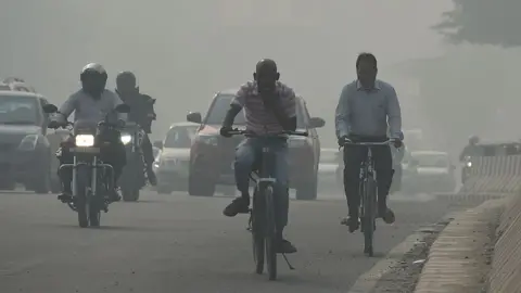 Getty Images Cars on a smoggy road