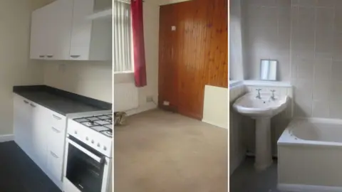 rightmove The kitchen, bedroom and bathroom in the property