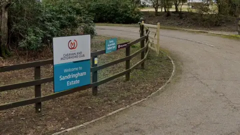 Google Entrance to Sandringham Caravan and Motorhome Club site