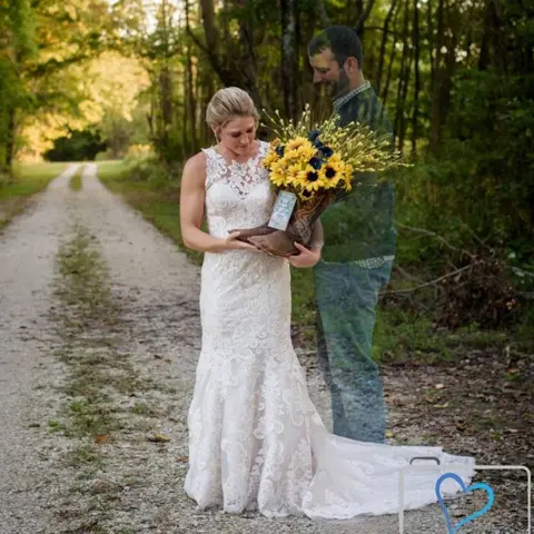 Mandi Knepp/Loving Life Photography Photographer Mandi Knepp surprised Jessica with a final picture side-by-side with her fiance