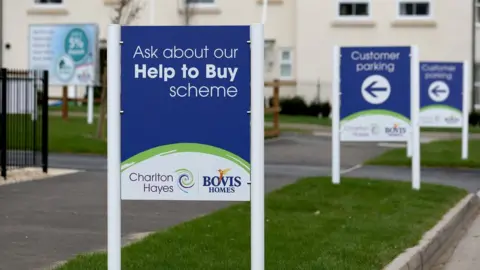 Getty Images Help to Buy sign on a housing development