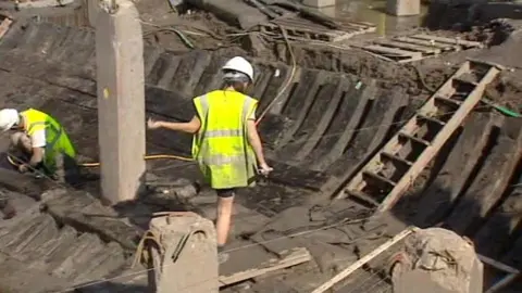 Medieval ship excavation