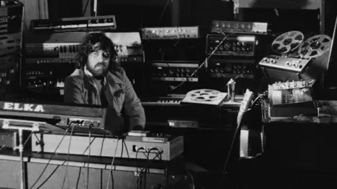 Getty Images Vangelis pictured in his studio in 1976