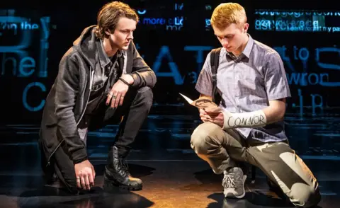 Matthew Murphy Doug Colling and Sam Tutty in Dear Evan Hansen