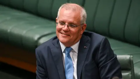 Scott Morrison in Parliament House, Canberra