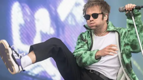 Getty Images Rou Reynolds of Enter Shikari put in an impassioned display