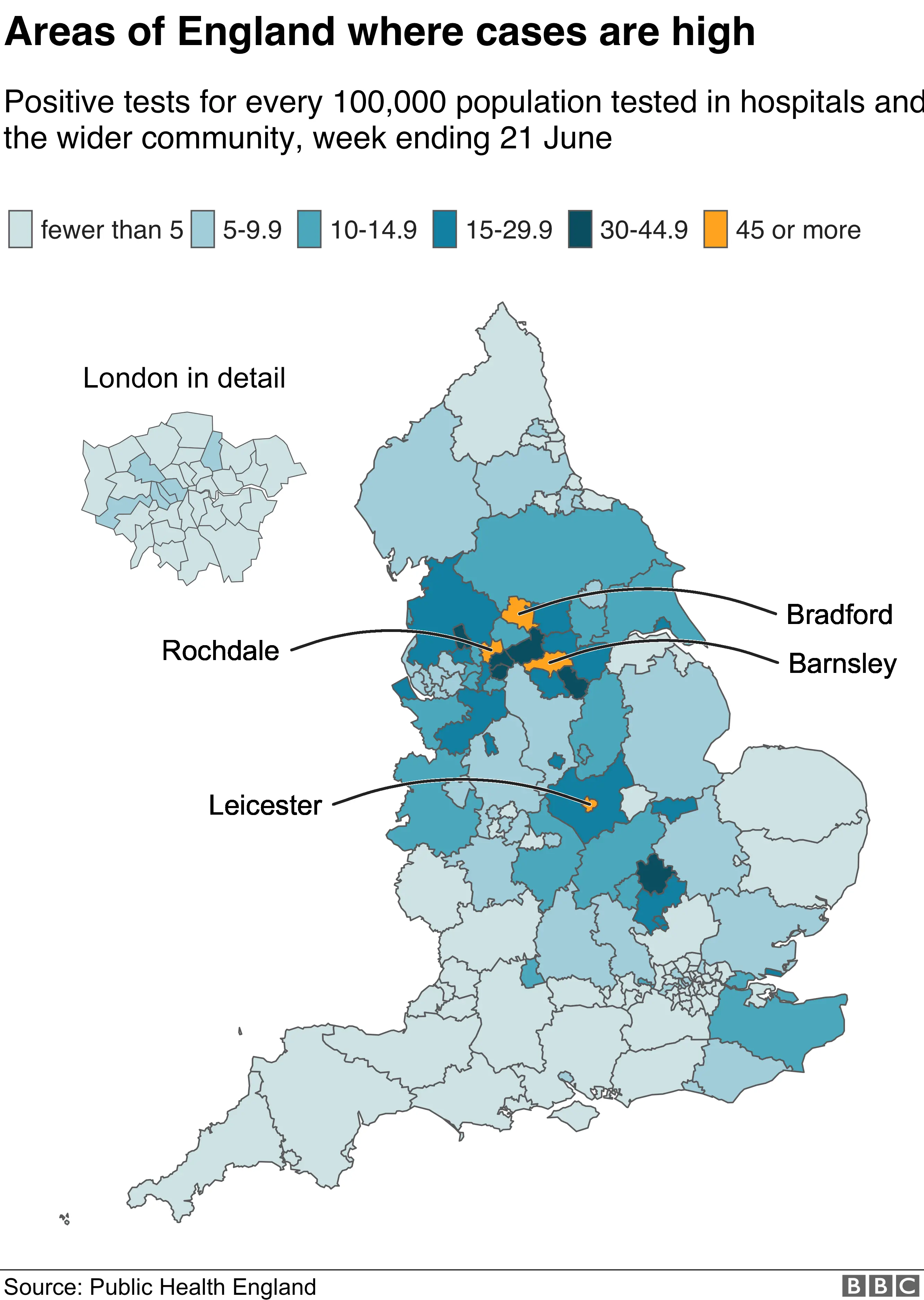 Coronavirus cases map