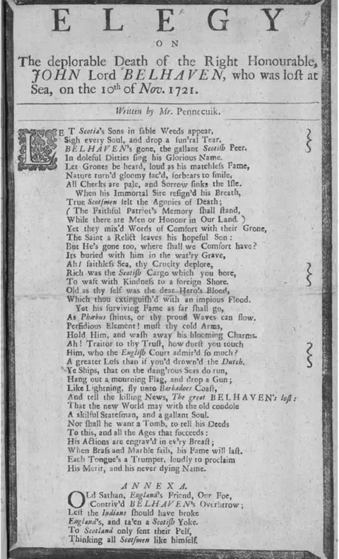 Scottish National Library An elegy written on the death of John, 3rd Lord Belhaven