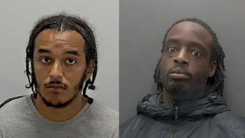 Bedfordshire Police Alex Anderson and Jamal Andall pictured in custody