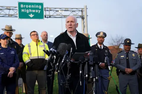 Reuters Maryland Transportation Secretary Paul J. Wiedefeld speaks during a press conference, following the collapse of the Francis Scott Key Bridge, in Baltimore, Maryland, US, on 26 March, 2024