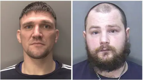 Devon and Cornwall Police Andrew Hatrey (left) and Kristian Humphries were found guilty of murder