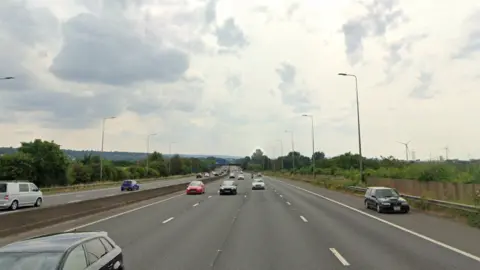 Google Cars driving on the M5