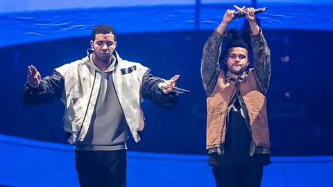 Getty Images Drake and The Weeknd