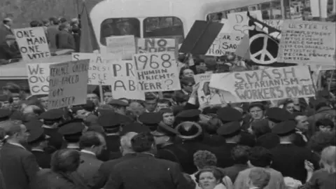 BBC Protesters regularly took to the streets to call for civil rights in the late 1960s