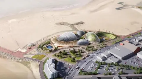 Eden Project artist's impression - aerial view of Eden Project North