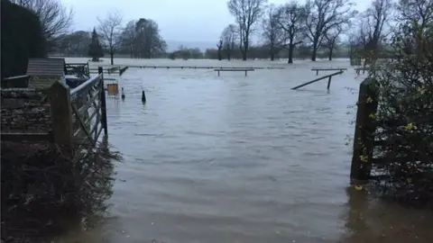 Chris Crowder Flooding at Levens Hall