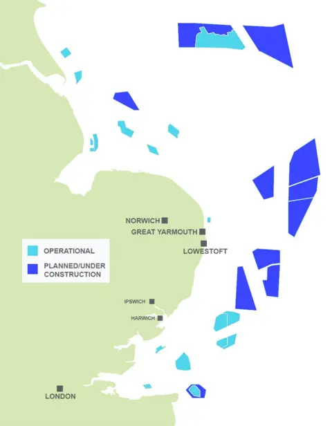 Wind farm map