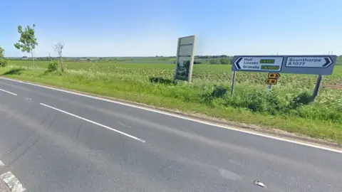 Google A1077 between Barton-Upon-Humber and South Ferriby