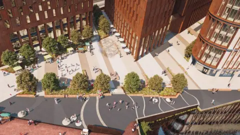 Woodbourne Group Artist's impression of the area around the towers