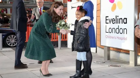 Reuters The Duchess of Cambridge being greeted at Evelina London