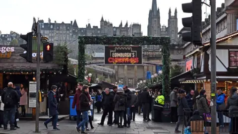 Getty Images Edinburgh's Christmas market