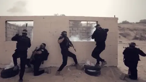 Telegram Palestinian fighters training