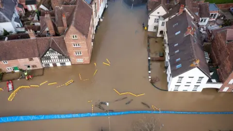 Getty Images  Flooding in Bewdley