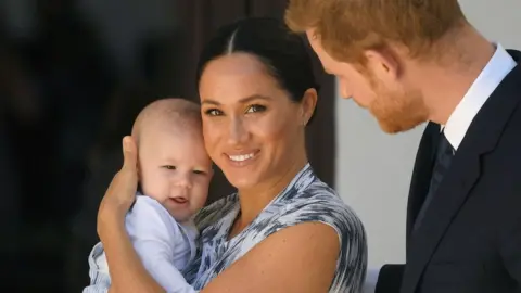 Getty Images Meghan, Prince Harry and baby Archie