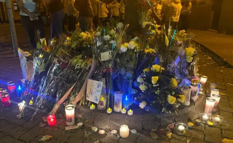 PA Media Conor Browne vigil Castlederg