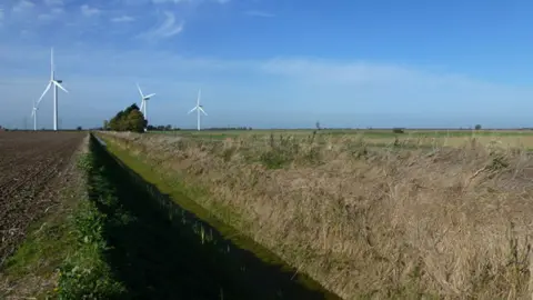 Geograph / Richard Humphrey Drain at Bicker Fen