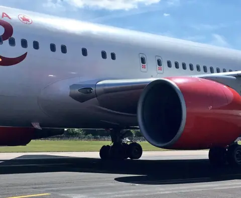 Mike Gibson Air Canada Rouge flight at Gatwick