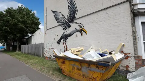 Reuters Possible Banksy mural of a gull, Lowestoft