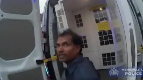 Met Police/PA Body camera footage of Ramanodge Unmathallegadoo being arrested