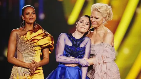 PA Media Alesha Dixon, Julia Sanina and Hannah Waddingham