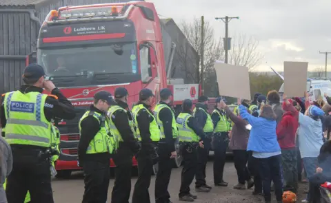 BBC Trucks leave site