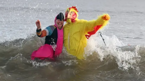 PA Whitley Bay New Year dip