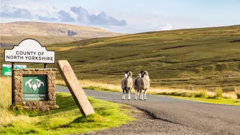 Getty Images North Yorkshire sign