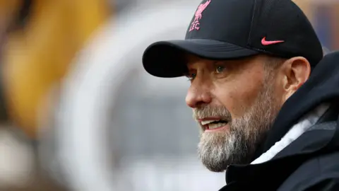 A close-up of Jurgen Klopp as he watches Liverpool play