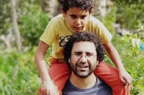 Family of Alaa Abdel Fattah  2019 photo of Alaa Abdel Fattah and his son Khalid