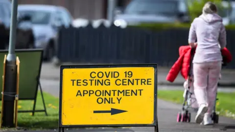 Getty Images coronavirus testing sign