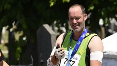 Manx Telecom Parish Walk Adam Knight doing the Parish Walk