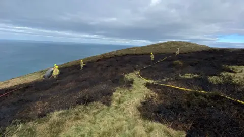 IOM FIRE & RESCUE SERVICE Burnt area on Peel Hill