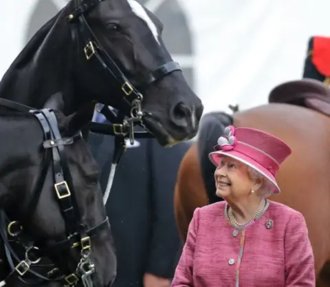 Getty Images The Queen Attends The King's Troop 70th Anniversary Parade