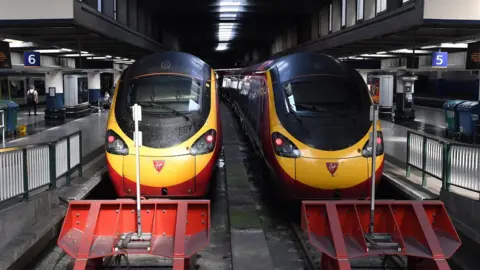EPA Virgin trains at Euston