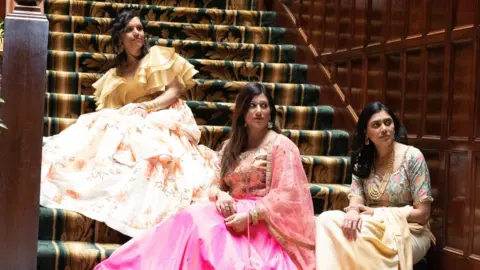 Hemal Gokani Models wearing Hemal Gokani's blouses