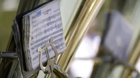 Music on a euphonium